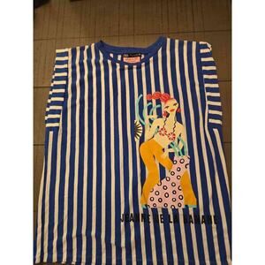 ZARA Miranda Makaroff Striped T-Shirt Woman In Art "Jeanne De La Banane" S